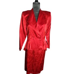 T Juniors Elegant Red Skirt Set